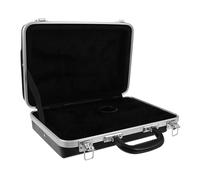 DOITOOL Black Abs Clarinet Storage Bag with Velvet Interior and Metal Hardware, Precise Fit for Clarinet, Well-planned Compartment Layout, Effortless Portability for Music Performance