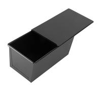 DOITOOL Black Loaf Pan with Lid 8.7 Inch Non-Stick Bread Baking Mould for Home Use Toast Box Perfect for Sandwich and Pullman Loaf Bread 450G