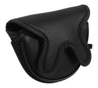 DOITOOL Black Pu Leather Golf Head Covers for Clubs and Putters Fine Stitching and Refined Finish, Sl nd Modern Design for Protection the Golf Course