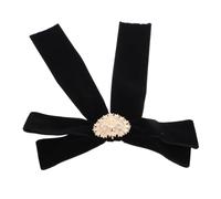 DOITOOL Black Velvet for Shirt Collars and Occasions Heart Shaped Bow Brooch Pin Elegant and Versatile Accessory Made of Velvet and Zinc Alloy to Enhance Your Overall Look for Women