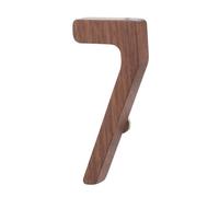 DOITOOL Black Walnut Magnetic House Number Sign (7) Modern Wooden Address Number Easy Installation for Mailbox or Door