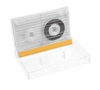 DOITOOL Blank Audio Cassette Tape with Transparent Hard Case Material Clear Audio Recording Quality Vintage Decorative Design for DIY Recording and Scrapbooking Suitable for Messages and