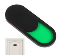 DOITOOL Blank Sliding Privacy Indicator - 10x4cm Small Red Green do Not Disturb Door Sign - Black Acrylic Wordless Vacant Occupied Slider for Home Office Bathroom Meeting Room 1 Pack