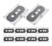DOITOOL Blank Vintage 60 Minute Recordable Audio Cassette Tapes 10pcs Black Plastic with Hard Case Rewritable and Reusable Mixtape for Broadcasting and Creative Projects