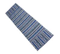 DOITOOL Blue Cotton Linen Washing Machine Protector Cover 55x130cm Decorative Modern Dustproof Appliance Cover with Storage Bag for Balcony