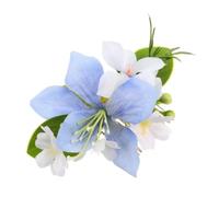 DOITOOL Blue Flower Hair Comb for Wedding and Beach Wedding, Artificial Floral Bridal Hair Accessory with Metal and Fabric Materials, Vibrant Colour Preservation, Elegant Floral Design
