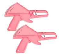 DOITOOL Body Fat Caliper Ergonomic Grip Plastic 2pcs Skinfold Caliper Pink Accurate Fat Measurement Progress Monitoring Easy Operation for Home Fitness