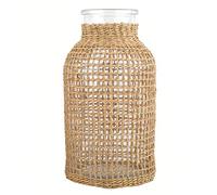 DOITOOL Boho Style Flower Vase Glass Flower Jug Home Decor Japanese Style Desktop Vase