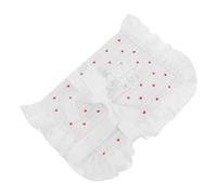 DOITOOL Book Cover Book Sleeve Cloth Lace Bow Heart Pattern White Decorative Accessory for Journals Planners