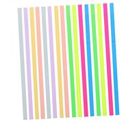 DOITOOL Books of Fluorescent Colored Reading Strips Portable Sticky Index Tabs for Childrens Annotation and Note Taking Frosted Transparent Texture for Text Highlighting and Reading Focus