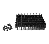 DOITOOL Boulder Support Grid for Basin 4Pcs Black Plastic Rectangular Tray with Load Support for Hidden Basin Support Trays