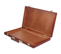 DOITOOL Box Wooden Drawing Case Portable European Style Painting Box with Locking Clasps for Artists and Students Lightweight Storage for Outdoor Sketching and Painting Tools
