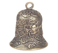 DOITOOL Brass Mini Dragon Pattern Hanging Bell Pendant Vintage Small Jingle Bell Charm for Crafting and DIY Keychain Decoration