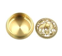 DOITOOL Brass Sandalwood Incense Burner with Creative Retro Style, Yellow Multifunctional Tabletop Decoration for Home and Yoga Use, Simple and Unique Aromatherapy Furnace