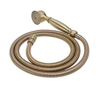 DOITOOL Brass Shower Head with High-Pressure Handheld Nozzle and Flexible Hose Bronze Finish Bathroom Accessory Anti-Drop Design for Home and Commercial Use Easy One-Key Water Stop