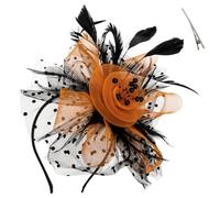 DOITOOL Bright Green Fascinator Wear-resistant Head Dress with Multi-function Party Hairband, Lightweight Portable Head Dress for Wedding and Halloween Accessory, Delicate Gauze Design