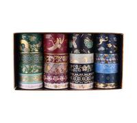 DOITOOL Bronzing Washi Tape Crane Pattern 20 Roll 20 Rolls Paper Decorative Tape Removable without Residue Easy Peel and Stick Chic Design for DIY Craft Making