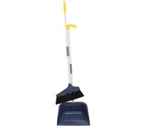 DOITOOL Broom and Dustpan Set Does Not Damage Walls Or Floors with Soft Bristles and Metal Construction for Household Cleaning Suitable for Cement and Wood , Home Floor