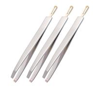 DOITOOL Brow Tweezers Set Handheld Beauty Makeup Tools Stainless Steel 3pcs and Precision Trimming that Do Not Hurt Eyelids for Eyebrow Grooming for Facial Hair Removal
