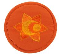 DOITOOL Buddhist Sound Bowl Rounded Cushion Pad in Orange Cotton Cloth for Meditation Sessions and Chant Bowls, Compact and Portable