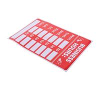 DOITOOL Business Hours Sign Rewritable Self-adhesive Pvc Store Opening Signs with Fade-resistant Sunproof Feature for Cafe Shop and Store Use in