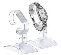 DOITOOL C-Shape Adjustable Watch Display Stand Acrylic Holder for Retail Display and Photography Compact Size for Wristwatch Collectors