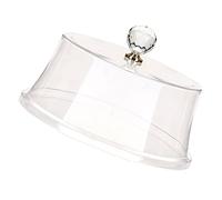 DOITOOL Cake Covers Dome Plastic - 25cm Clear Food Cover Display Lid Only with Decorative Handle - Lightweight Transparent Cake Dome Protector for Kitchen Storage and Outdoor Picnic Parties
