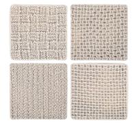 DOITOOL Cake Mold Tools Baking 4PCS Weave Knitting Silicone Moulds Crochet Texture Embossed Design Cake Candy Chocolate Fondant Soap Moulds Kitchen Baking Tools Accessories (Grey)