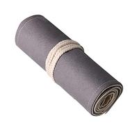 DOITOOL Canvas Pen Curtain Large Capacity Pencil Case Roll Wrap Pencil Storage Organizer Handmade Grey Portable Pouch for Drawing and Sketching The Go