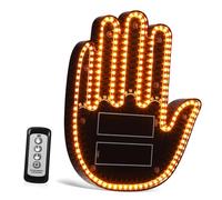 DOITOOL Car Finger Light Led Hand Gesture Sign Multi-Function Yellow Battery Powered for Vehicle Window, Gesture Turn Signal Light Truck Accessories for Men Car Decoration