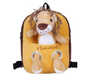 DOITOOL Cartoon Animal Plush Backpack with Leash, Lightweight School Bag with Cozy Shoulder Straps, Sturdy Material for Outings and Safety