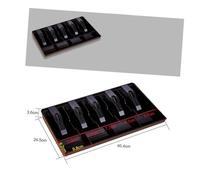 DOITOOL Cash Box Insert Tray for Cash Register Bill and Coin Compartments Organizer Black Cashier Drawer Replacement for Supermarket Boutique Convenience Store Use