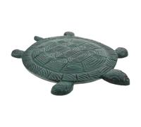 DOITOOL Cast Iron Turtle Garden Stepping Stone for Outdoor Pathways | Light Green Finish, Coarse Textured Top, Detailed Carving, Steady Footing for Family Garden Paths and Zones