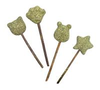 DOITOOL Catnip Lollipop Cat Treats 4pcs Five Pointed Star and Bear Head Shapes for Cats Tongue Movement Pet Snack