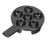 DOITOOL Ceramic Escargot Baking Plate with Grooves for Shellfish Wear-Resistant Base Even Heating Easy Release and Cleaning Small Round French Snail Cooking Tool for Random Color