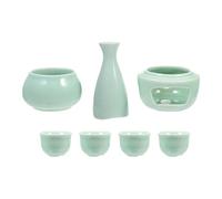 DOITOOL Ceramic Sake Serving Set with Warmer and Cups Japanese Style Porcelain Sake Container at Home and Restaurant