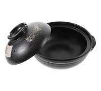 DOITOOL Ceramic Stew Pot with Lid - 900ml Korean Style Non Stick Stone Casserole Cookware - Energy Efficient Clay Soup Bowl with Steam Vent for Bibimbap Slow Cooking Rice and Personal Meals