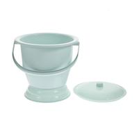 DOITOOL Chamber Pot with Lid Pp Plastic Night up Spittoon Easy to Clean Stain Resistant Handheld Urine Pot for Elder and Home Use