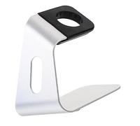 DOITOOL Charging Stand for Watch with Slip Rubber Corners Side Cutout Cable Management Compatible with Apple Watch Silver Charging Support Holder