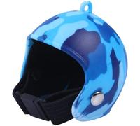 DOITOOL Chicken Helmet for Birds and Quails, Plastic Hard Hat with Marine Camouflage, Safe Design with Room for Expansion, Pet Chicken Accessory for Protection