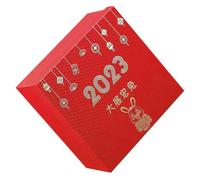 DOITOOL Chinese New Year Paper Packing Box Rabbit Pattern, Large Red Decorative Wrapping Box Lid, Party Favor Storage Holder for Festive Celebrations and Holiday Treats