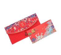 DOITOOL Chinese Wedding and Red Envelopes Money Holder Fabric Material with Elegant Traditional Design Not Easy to Break Accommodates Necklace for Wedding Ritual and Party