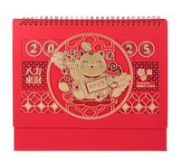 DOITOOL Chinese Year Desk Calendar Year Snake Flip Paper Calendar Compact Standing Desk Planner with Ample Writing Space and Sturdy Construction for Home Office Use
