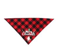 DOITOOL Christmas Dog Bandana Plaid Pattern Triangle Scarf for Pet with Adjustable Design and Washable Polyester Material, for Party Events to Keep Your Dog's Neck Clean and Festive