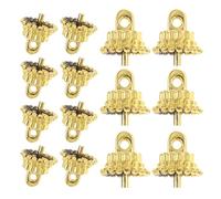 DOITOOL Christmas Ornament Caps 100pcs Gold Disco Ball Hangers DIY Decoration Foam Bauble End Caps for Xmas Tree Hanging Ornaments Craft Kit