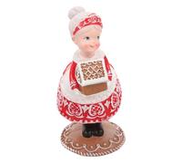 DOITOOL Christmas Resin Mrs Claus Statue Portable Indoor Outdoor Ornament Festive Holiday Decor for Tabletop Mantel Kitchen Office Desk