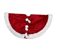 DOITOOL Christmas Tree Skirt Xmas Tree Mat Cloth Red Protects Floor or Carpet from Needles and Sap Rustic Living Room and Supermarket Decor
