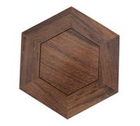 DOITOOL Circle Vase Mini Wooden Stool Display Stand Round Decorative Shelf Bonsai Rack Garden Plant Pot Riser Holder Modern Plant Stand for Indoor Outdoor 12cm Coffee Home Decor