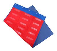 DOITOOL Classroom Wall Hanging Organiser 27-Pocket Chart Storage Bag Red - Multi-Purpose Hanging Folder Pocket for Teachers Supplies, Document and Homework Organizer