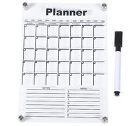 DOITOOL Clear Acrylic Dry Erase Board Small Memo Board with Push Pins Whiteboard Marker for Office Home School Versatile Writing Surface for Messages Decorations